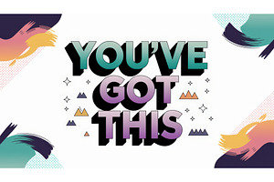Motivational typography design with, an Illustration by tilialucida