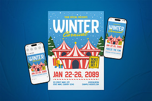 Winter Carnival Event Flyer Set, a Flyer Template by The Good Store