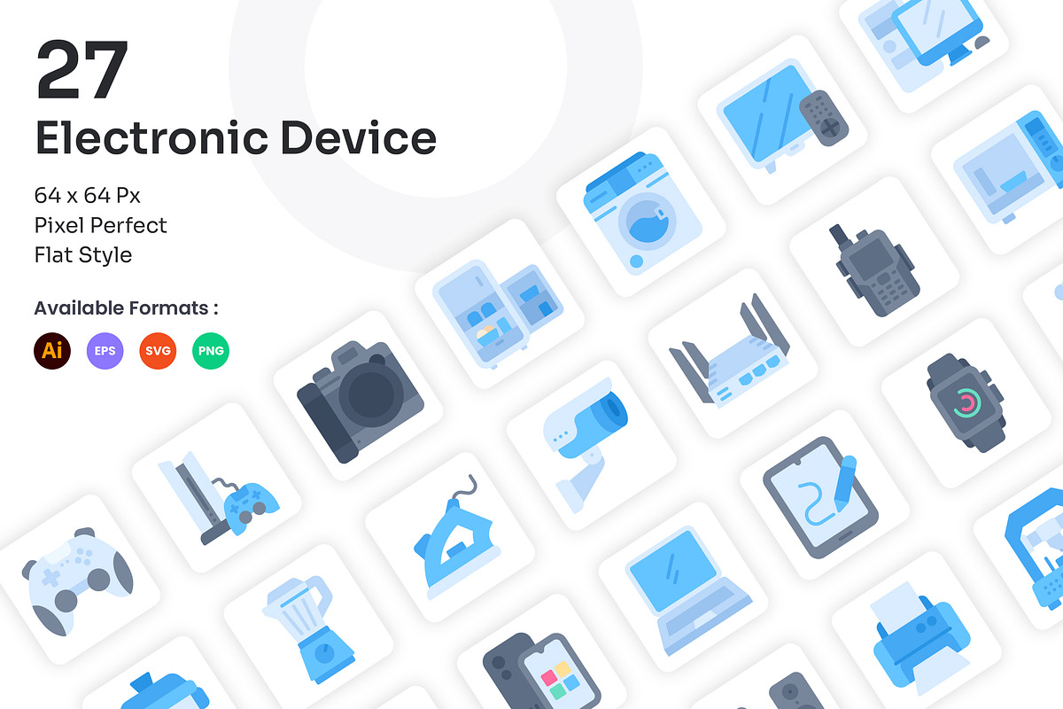 Electronic Device Icons Set - Flat, an Icon by Kmg Design (Photo 1 of 2)