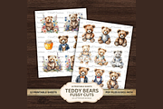 Teddy Bears Fussy Cuts PDF, a Decorative Illustration by Coral Beauty (Thumbnail 7 of 7)