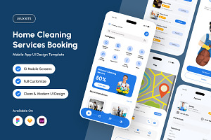 Cleanshi – Home Cleaning UI App, an App Template by productype1