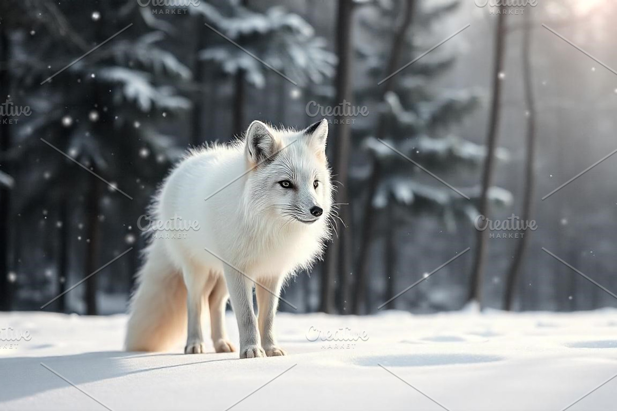 Arctic Fox in Winter Snow Photo, an Animal Photo by Aura Canyon HQ (Photo 1 of 6)