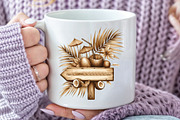 Sepia Tropical Beach Sublimation, an Illustration by CraftArtStudio (Thumbnail 5 of 6)