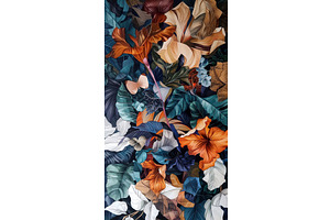 Lush Floral Arrangement Featuring, a Texture Illustration by Lermont51