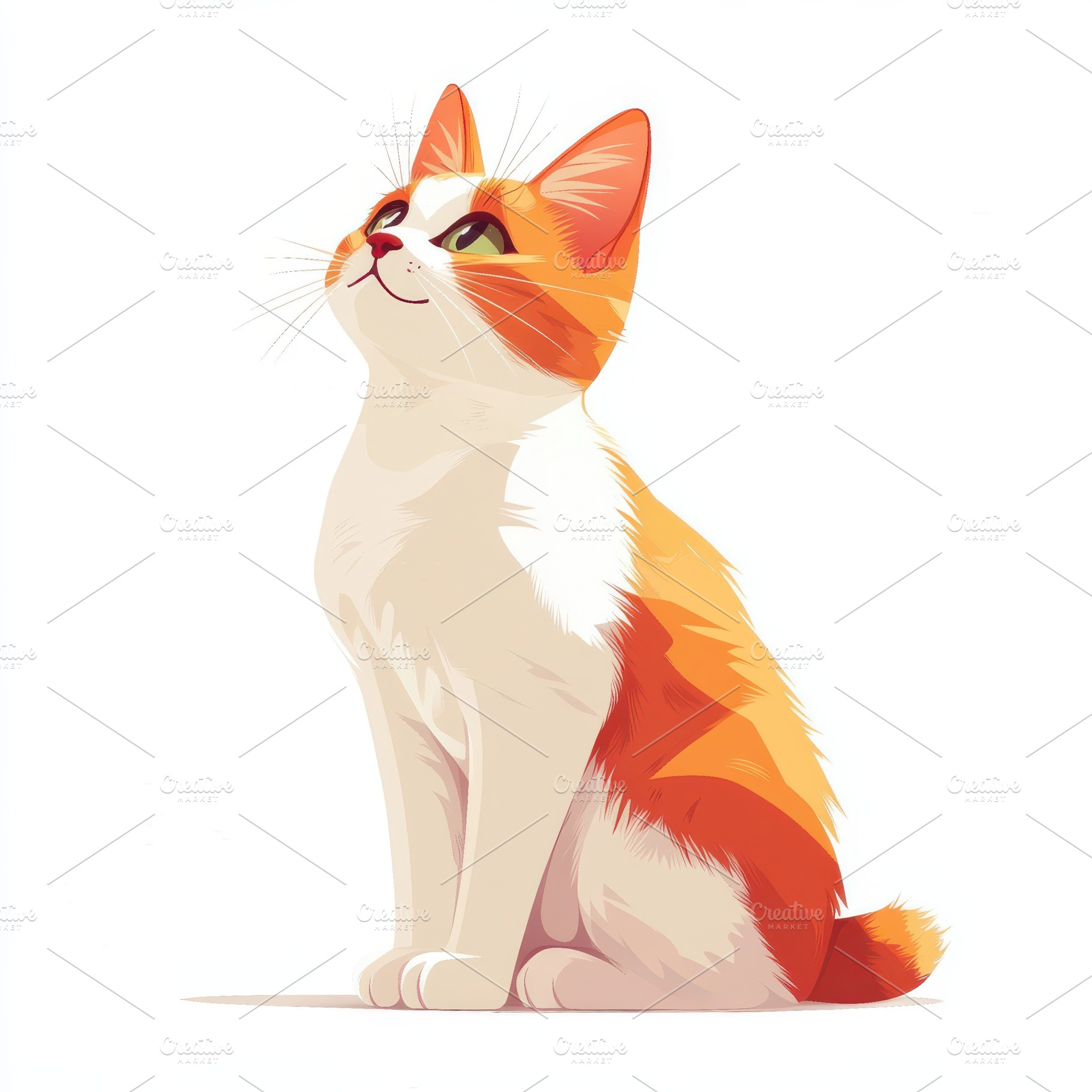 Adorable Orange and White Kitten Loo, an Animal Photo by Pixeness Studio