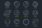 Line space icon set and pattern, an Outline Icon by narinadraban (Thumbnail 2 of 6)