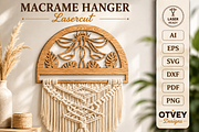 Dragonfly Macrame Hanger Lasercut, an Object Graphic by OTVEY DESIGN (Thumbnail 4 of 13)