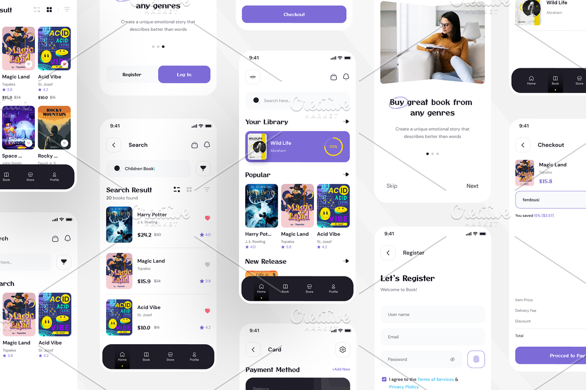 Boktok - Book Store App, an App Template by Pixency (Photo 3 of 3)