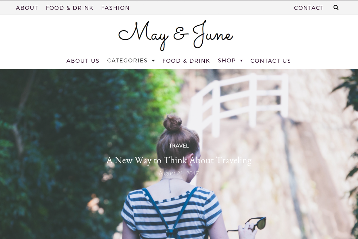 May&June. MinimalTheme | PageBuilder, a WordPress Template by PinkBulletin (Photo 2 of 3)
