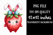 Watercolor Cute Strawberry Clipart, an Illustration by Designking (Thumbnail 4 of 4)