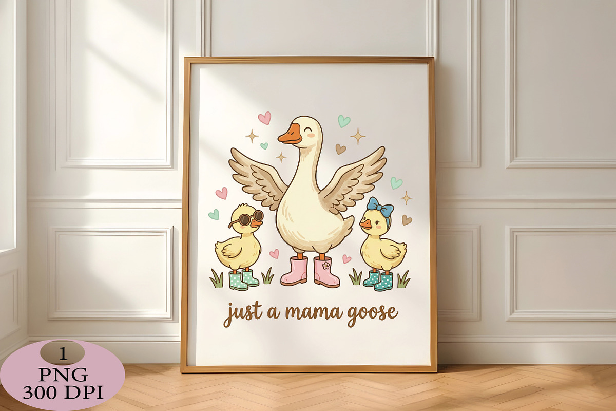 Just a Mom Goose PNG, an Illustration by Daily.Designs (Photo 5 of 5)
