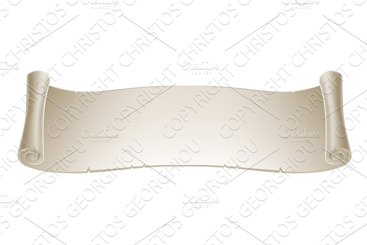 Scroll Banner Paper Vintage Old, an Object Illustration by Christos Georghiou