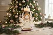 Christmas Character Candle Holders, a Decorative Illustration by svgocean (Thumbnail 7 of 14)