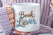 Book Lover Floral Reading PNG, an Illustration by CraftArtStudio (Thumbnail 3 of 4)