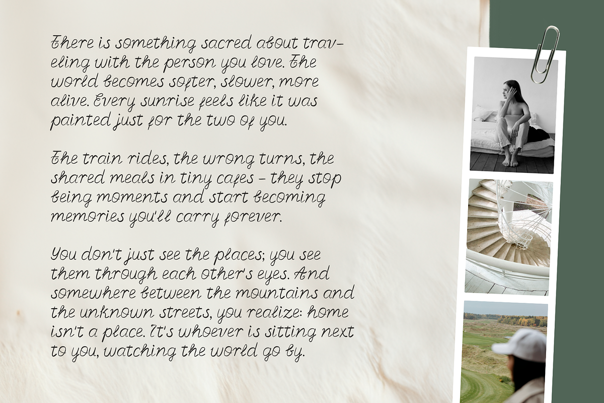Aesthetic Elegant Romantic Script, a Script Font by Nonceni (Photo 10 of 12)