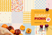 Summer Picnic. Seamless Patterns, a Pattern Graphic by oxygen_8 (Thumbnail 1 of 8)