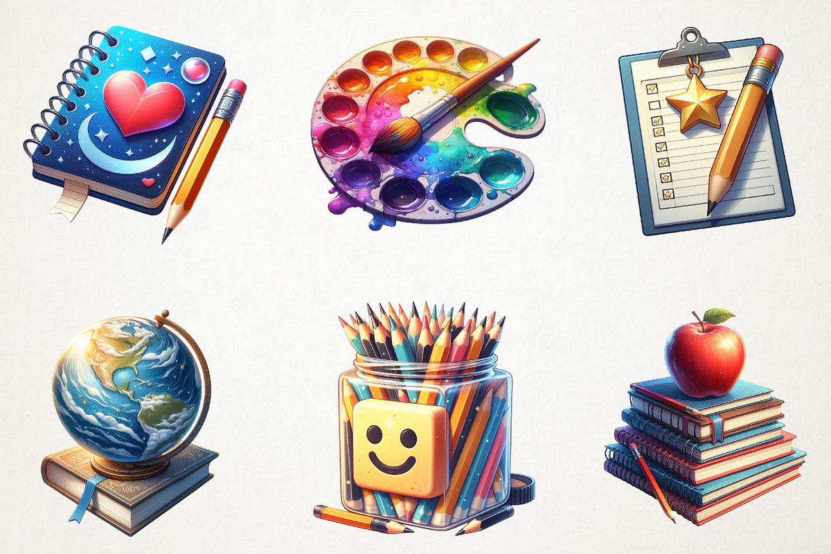 Back to School Clipart Set, an Illustration by RobertsArt (Photo 7 of 7)