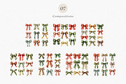 Watercolor Christmas Festive Bows, a Decorative Illustration by ThaismotaCreativeCo (Thumbnail 6 of 9)