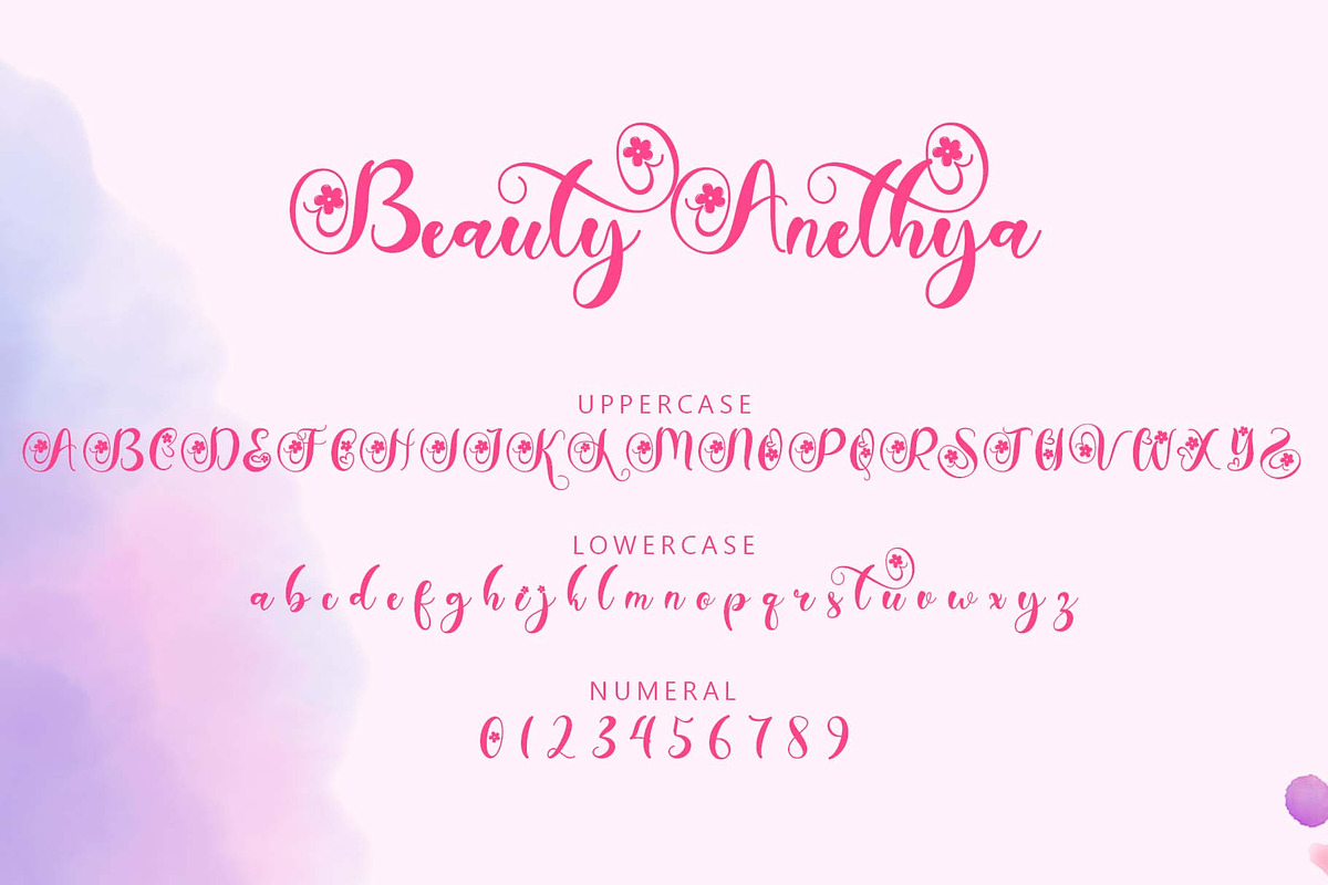 Beauty Anethya, a Handwritten Font by Yoga Letter (Photo 5 of 6)