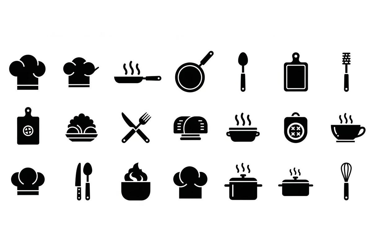 Kitchen Cooking Icon Vector Bundle, an Illustration by jahid234 (Photo 14 of 51)