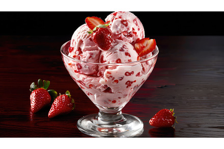 sweet strawberry icecream ai, a Background Photo by pikepicture