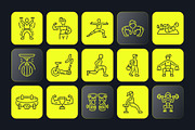 Animated Workout and Gym Icon Set, an Outline Icon by Prosymbols (Thumbnail 4 of 5)