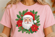 Santa Poinsettia Christmas PNG, an Object Illustration by DreamCafeArt (Thumbnail 5 of 6)