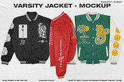Varsity Jacket - Mockup, a Hoody Mockup by DaldSgh (Thumbnail 1 of 21)