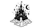 Fantasy Castle Cloud Moon Bundle, an Object Illustration by Gaye Art (Thumbnail 16 of 30)