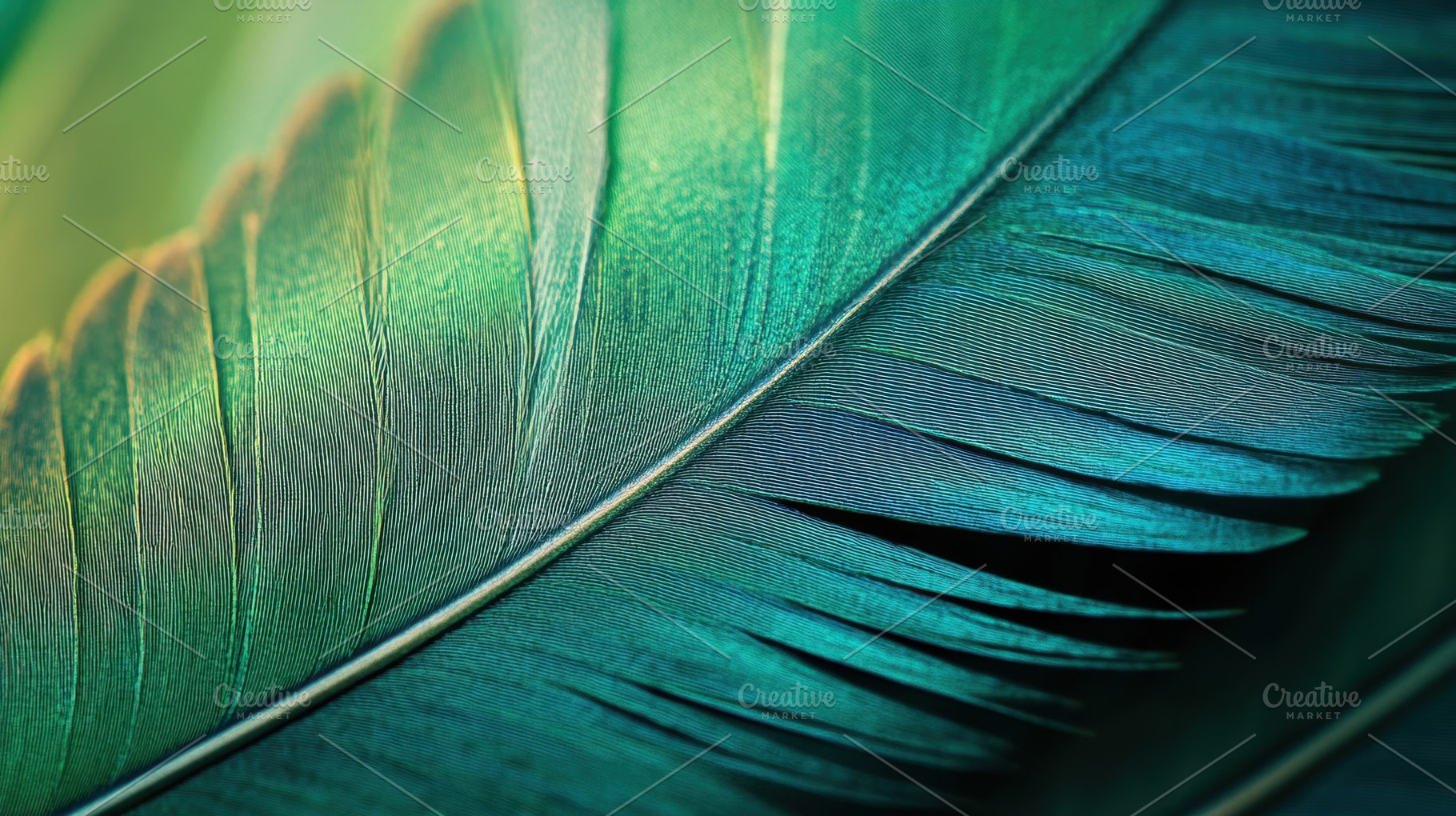 Beautiful green feather close-up, a Photo by Beautiful things