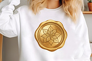 Christmas Golden Wax Seal PNG, an Illustration by SinaCreation (Thumbnail 4 of 7)