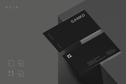 Noir Business Card 015, a Business Card Template by baqoos