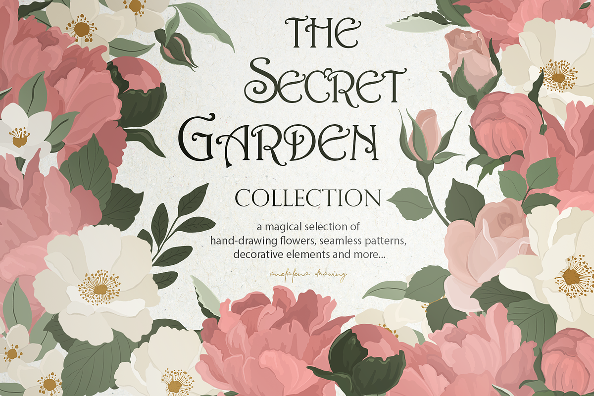 Secret Garden. Patterns Collection., a Pattern Graphic by Alena Zaytseva (Photo 1 of 10)