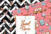 Back to School Seamless Patterns, a Pattern Graphic by KaramfilaS (Thumbnail 3 of 8)