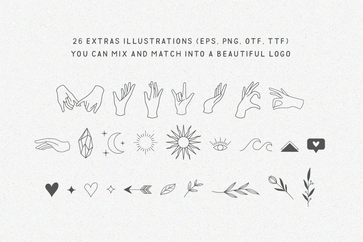 Golden Dream | Font Duo + Extras preview 8