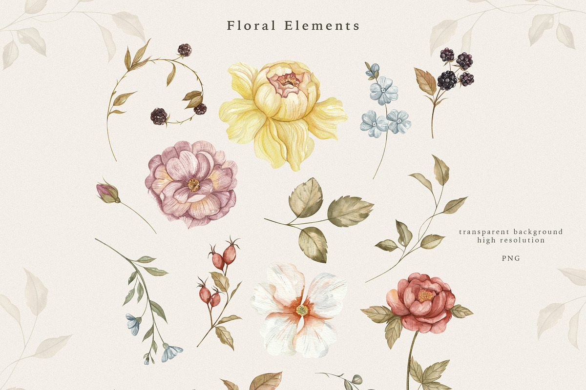 Vintage Forest. Watercolor clipart, an Animal Illustration by Ooh Lily (Photo 18 of 22)