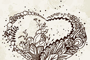 Hand Drawn Floral Heart, a Decorative Illustration by Sunny Design (Thumbnail 2 of 3)