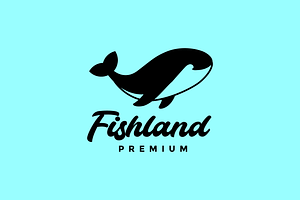 orca whale sea animal modern logo, a Branding & Logo Template by devastd