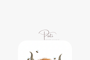 30 Floral Highland Cow Clipart, an Animal Illustration by Pati Charm Studio (Thumbnail 6 of 8)
