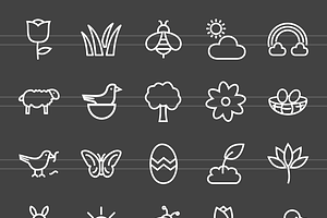 50 Spring Line Inverted Icons