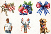 4th Of July Clipart Bundle, a Seasonal Illustration by Rose Art (Thumbnail 4 of 6)