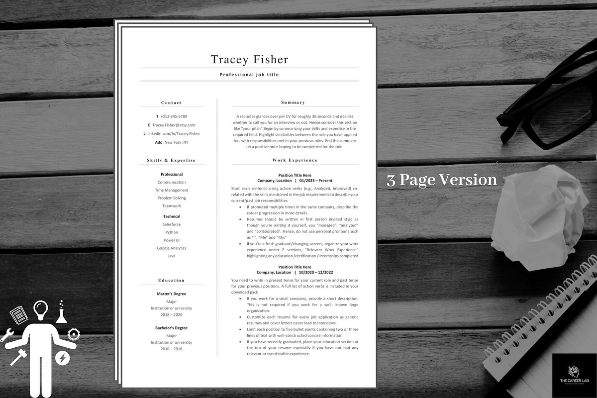 Resume/CV Template Word, Pages,GDocs, a Resume Template by The Career Lab (Photo 5 of 10)