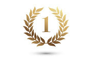 Laurel Wreath Medal Set, a Solid Icon by Black White Mouse Design (Thumbnail 2 of 4)