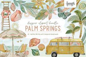 Palm Springs Beach Clipart