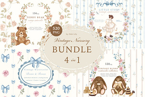 Vintage Nursery BUNDLE - Watercolor