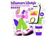 10 Influencer Lifestyle Illustration, a Person Illustration by denayunebgt (Thumbnail 1 of 4)