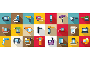 spirometer icons set. Medical, a Healthcare Illustration by Ylivdesign