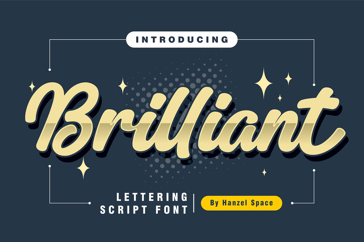 Brilliant | Lettering Script Font, a Script Font by HanzelSpace Studio (Photo 1 of 10)