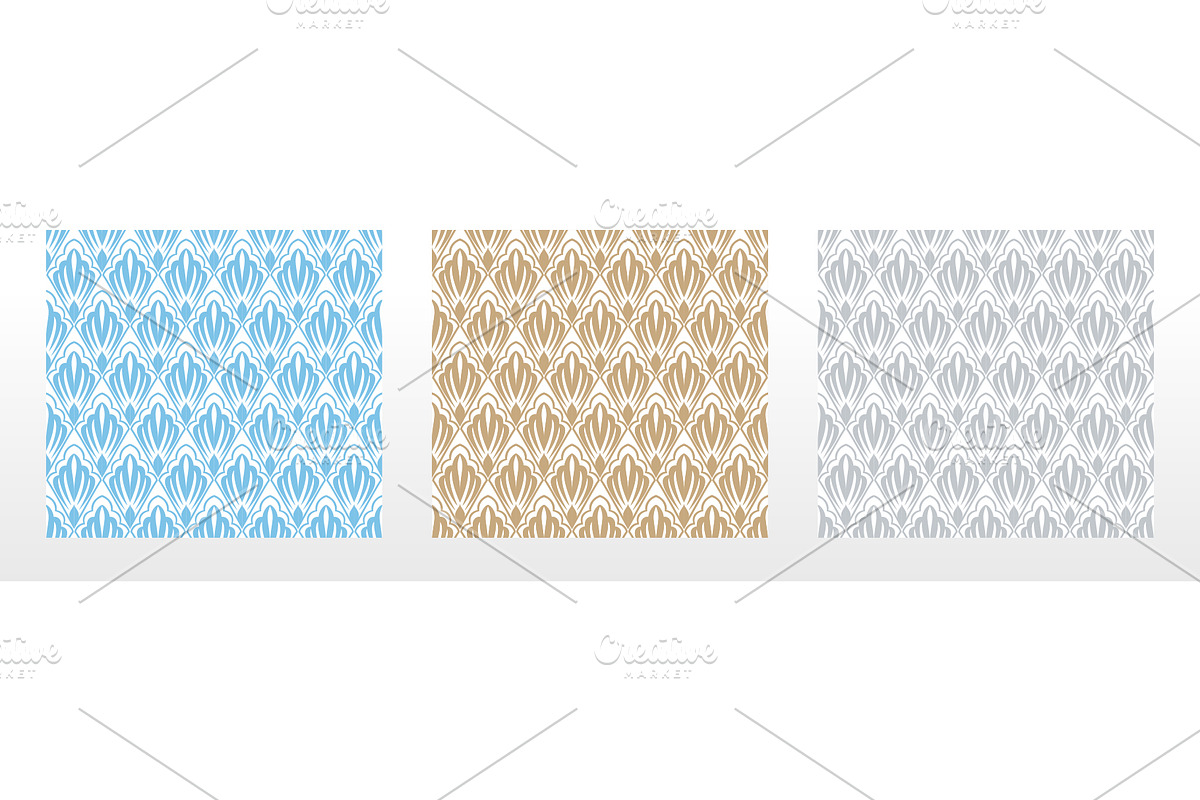 Collection of flower patterns., a Pattern Graphic by RODINA (Photo 1 of 3)