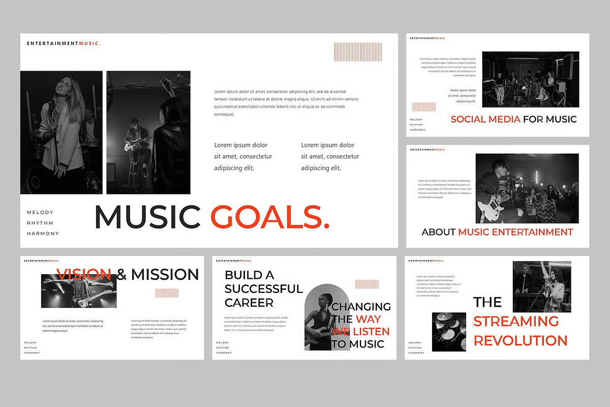 Music Entertainment GSlides, PPoint, a Presentation Template by Fit-tee (Photo 3 of 4)